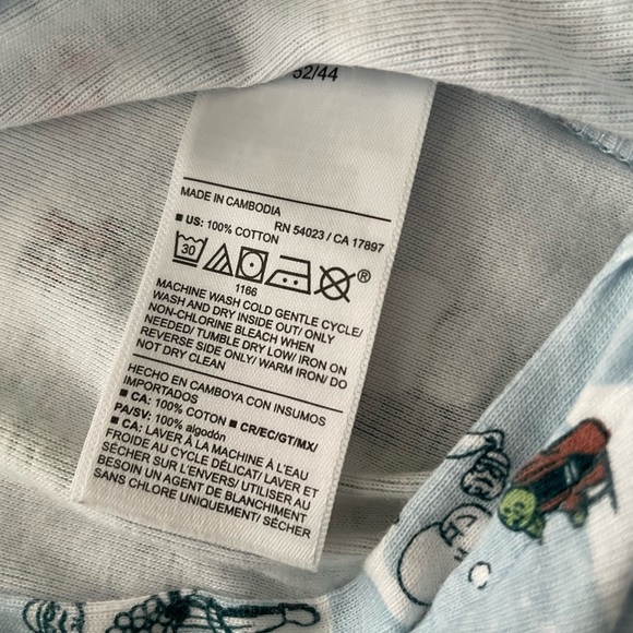 Star Wars x Old navy baby 0-3m one piece 2 way zip footed and fold over mittens - Picture 9 of 9